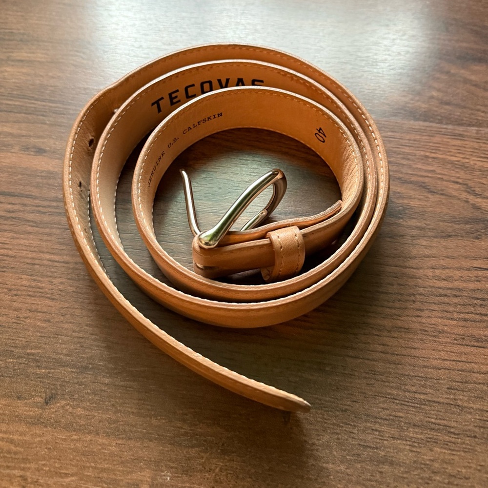 Tecovas Tan Desert Cowhide Leather Belt Matching “The Earl”
